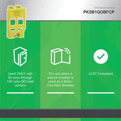 Square D PKSB1QOBF QO Load Center Accessory, Main Breaker Back-Fed Application