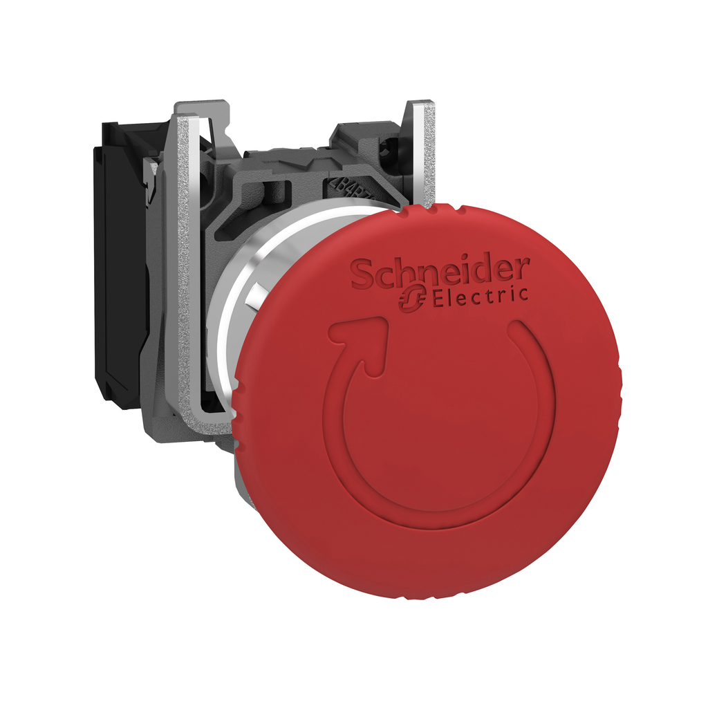 Schneider Electric XB4BS8442 Trigger Action Turn to Release Emergency Stop Button