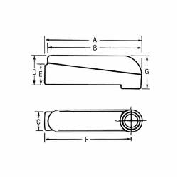 ABB MALB-4 RED 1-1/4 MOGUL PULL ELBOW W/COVR