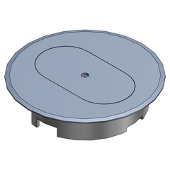 CARLON E97DSS Cover for Round Floor Box, Diameter 5.69 Inches, Color Slate, Non-Metallic, For Use with Duplex Devices