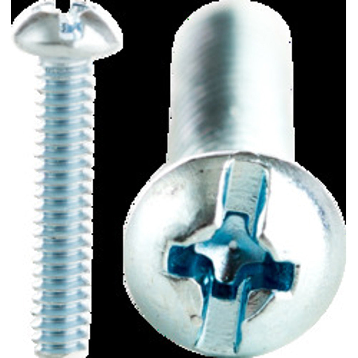 CULLY 53006J 1/4-20 x 3/8 Machine Screws, Round Head, Combo Phillips/Slotted, Zinc Plated