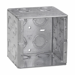 Crouse-Hinds TP692 5-9/16 x 3-1/2 x 3-3/4 Steel 3-Gang Masonry Box