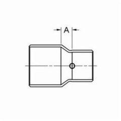 EPC 10030842 101-R Solder Reducing Coupling With Stop 4 x 3 in C x C