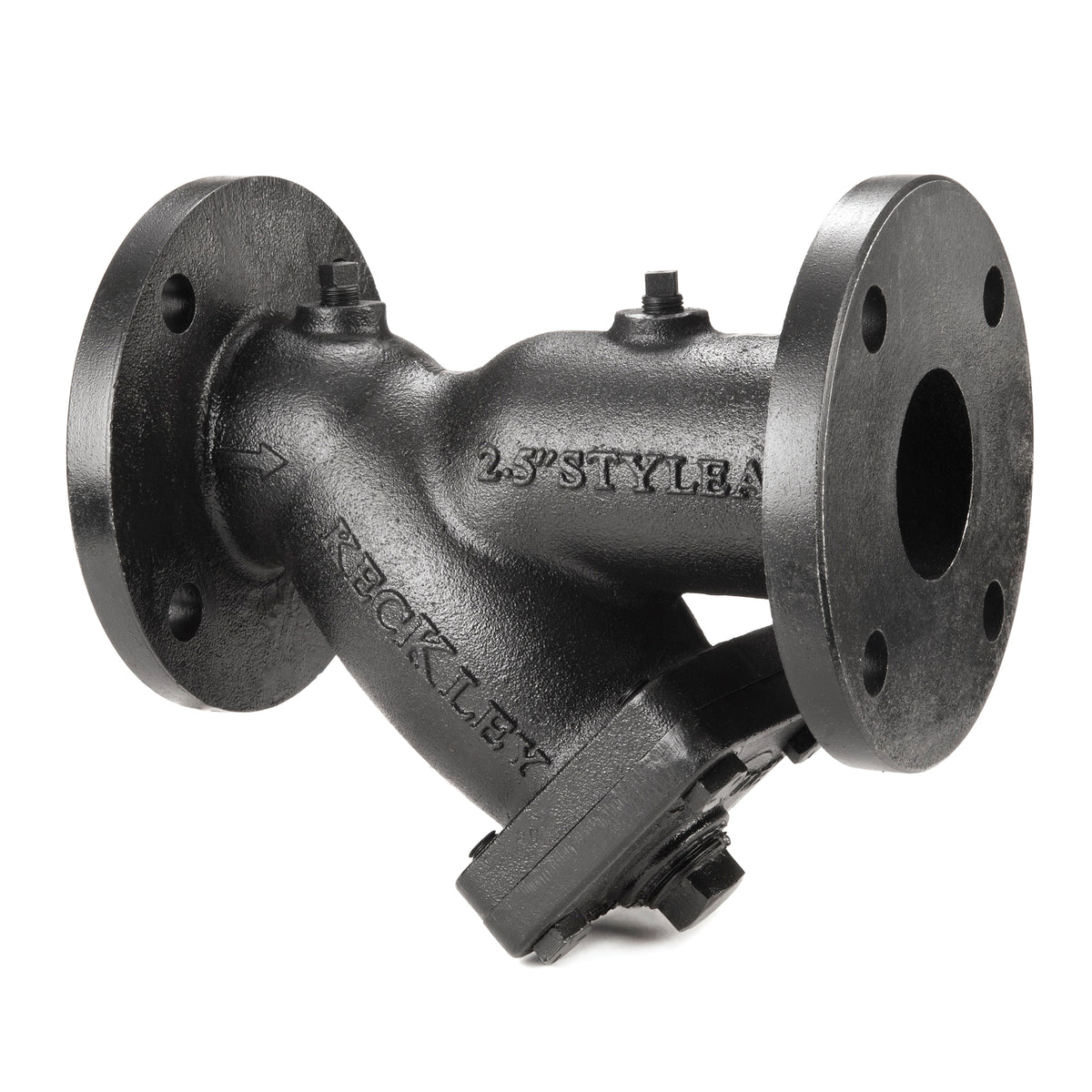 Keckley 31FFY-CI062P34-FBI-A7 Style A7I Wye Strainer With 1/16 in Perforated 304 Stainless Steel Screen and Bolted Cover Connection, 3 in Nominal, 10-1/8 in OAL, Flanged Connection, Fiber Softgoods