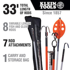 Klein 56400 Splinter Guard Fish and Glow Rod Kit with Bag 33-Foot