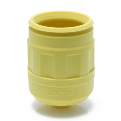 Leviton 6033-Y Locking Plug Boot 20/30A 4/5-Wire Weather Resistant Yellow