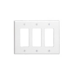 Leviton 80611-T 3-Gang Decora/gfci Device Decora Wallplate, Light Almond