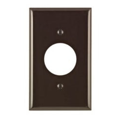 Leviton 80704 Single Receptacle Wallplate, 1 Gang, Standard Size, Thermoplastic Nylon, Brown