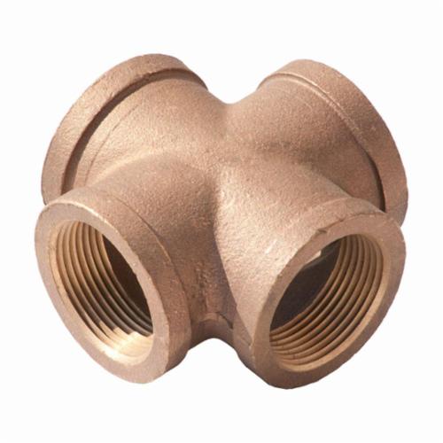 Merit Brass XNL110-04 Pipe Cross, 1/4 in Nominal, FNPT End Style, 125 lb