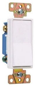 Pass & Seymour 2603W Three-Way, Back And Side Wire, Decorator Switch, 15 Amps, 120/277 Volts