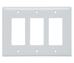 Pass & Seymour SPJ263W 3Gang Wall Plate Junior Jumbo White