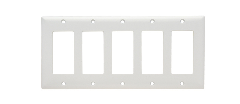 Pass & Seymour SP265W Wallplate, Decorator, 5 Gang, White