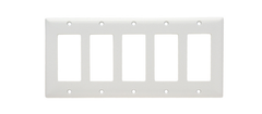 Pass & Seymour SP265W Wallplate, Decorator, 5 Gang, White