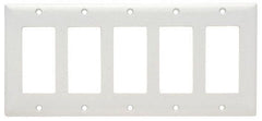 Pass & Seymour SP265W Wallplate, Decorator, 5 Gang, White