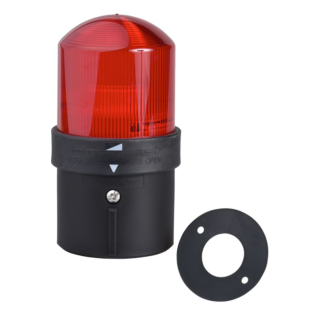 Schneider Electric XVBL34 Square D 70 mm 250 VAC/VDC 30 mA 10 W Red Polycarbonate Steady LED Illuminated Beacon