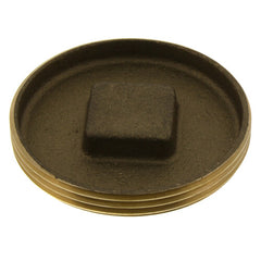 Sioux Chief 877-30 Countersunk Square Head Cleanout Flush Plug, 3 in Cleanout, Brass