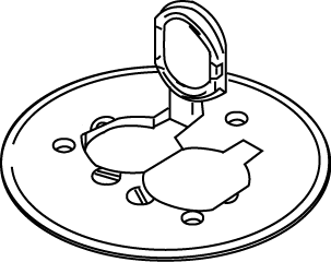 Wiremold 895TCAL 5-1/2 Duplex Receptacle Floor Box Cover Plate with Flip Lid