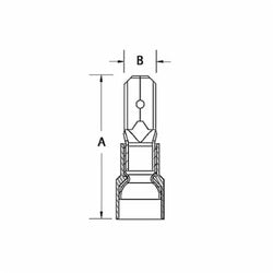 ABB 18RA-250T Thomas & Betts 22 to 18 AWG Insulated Vinyl Male Tab