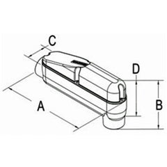 Bridgeport MLB-50 Conduit Body, Mogul, Aluminum, Size 4 Inch