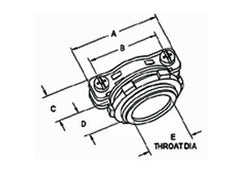 Bridgeport 687-DC2 Connector, Strap, Two Screw, Zinc Die Cast, Size K.O. 2-1/2 Inch