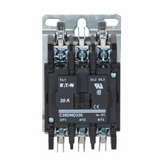 Eaton C25DND330A Definite Purpose Contactor, 110 to 120 VAC V Coil, 30 A Inductive/40 A Resistive, 3 Poles