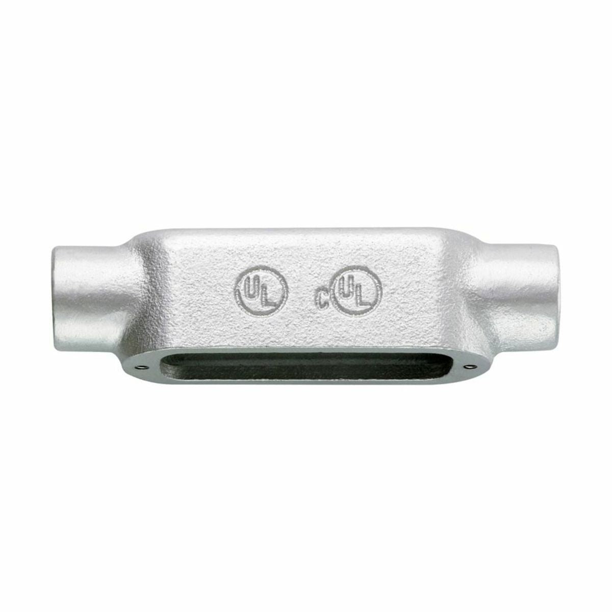 Eaton C200MCG Crouse-Hinds series Condulet Form 5 conduit outlet body, Malleable iron, C shape, SnapPack pre-assembled body and integral gasket cover, built-in rollers, 2