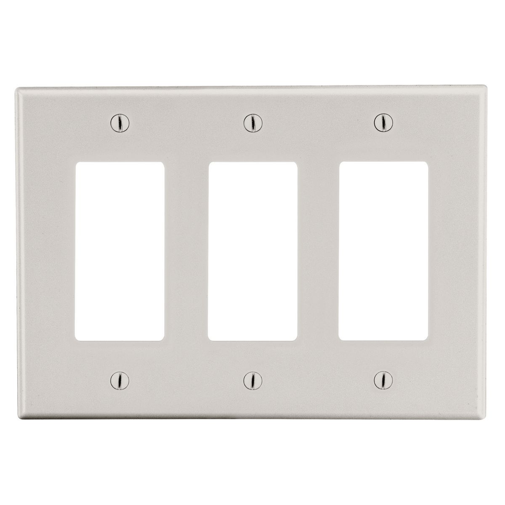 Hubbell Wiring Device-Kellems P263LA HWDK P263LA Wallplate 3-Gang Standard Size