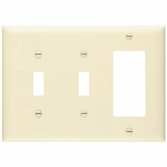 Legrand TP226-LA Trademaster Plate 3gang 2toggle 1 Decorator Light Almond