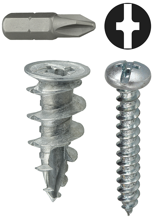 L.H. Dottie WDK8 Wall Driller Kit - Phillips/Slotted Screws - Zinc Anchors (50/Box)