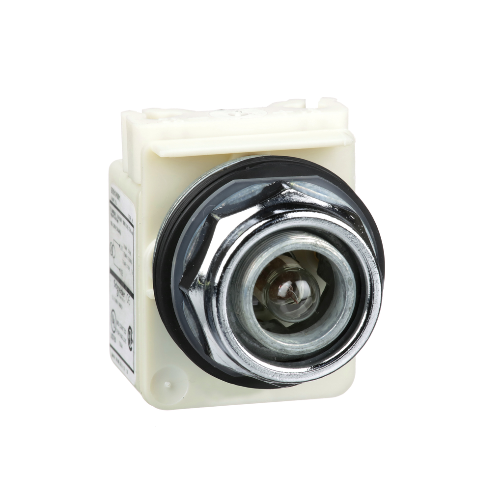 Schneider Electric 9001KP1 Square D 30 mm 110/120 Volt Metal Bezel Standard Round Pilot Light