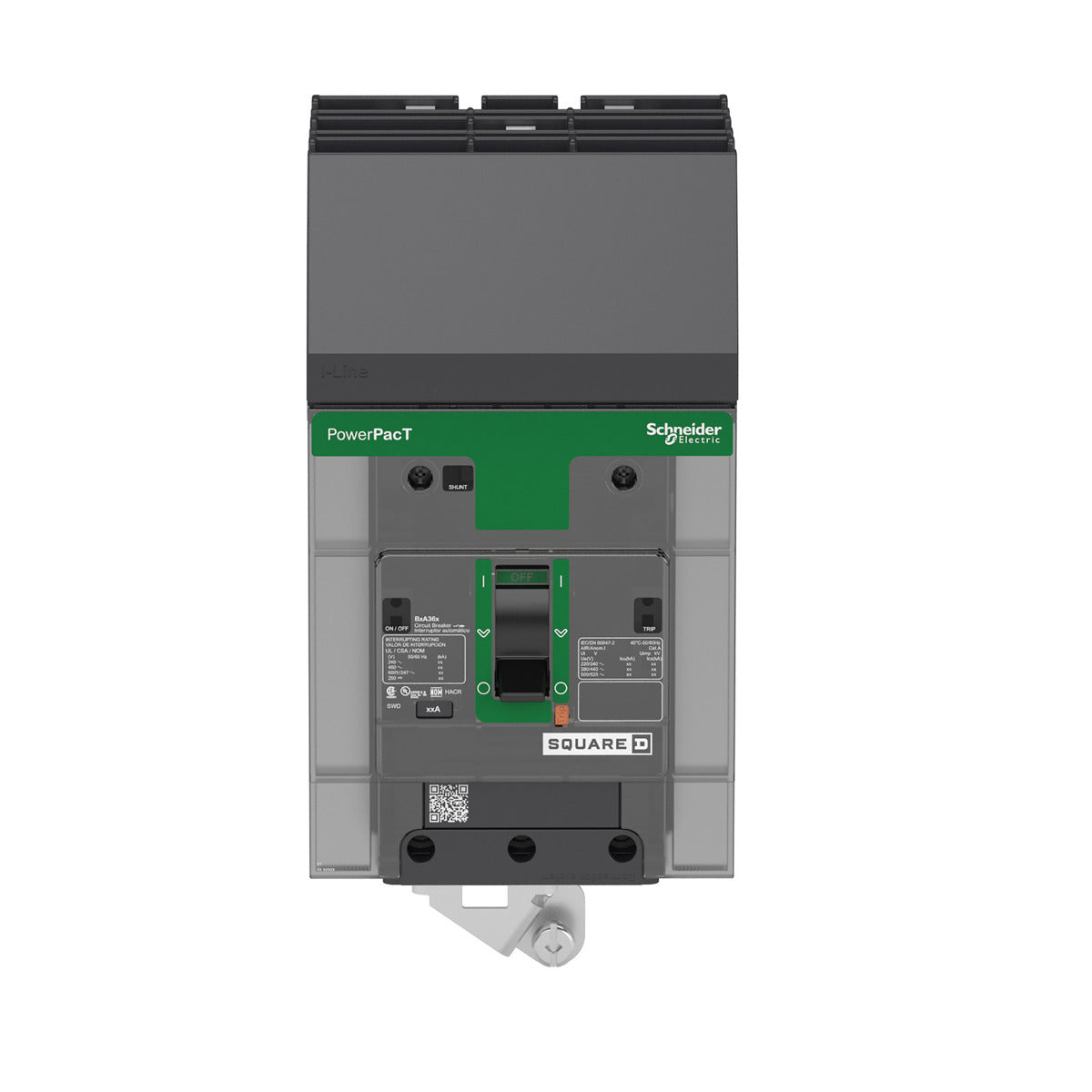 Square D BGA36090 SQUARED Circuit Breaker P PowerPacT B 90A 3 Pole 600Y/347VAC 18kA I-Line