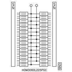 Square D HOM3060L225PGC 120/240 VAC 225 Amp 1-Phase 30-Space 60-Circuit NEMA 1 Load Center