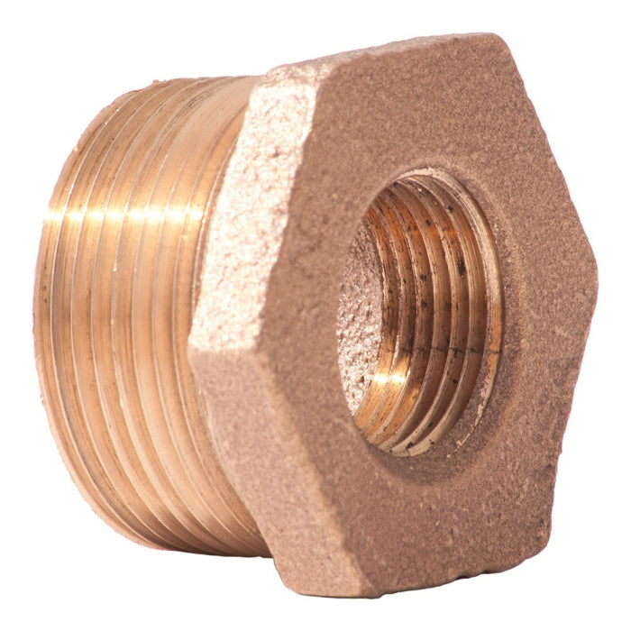 Merit Brass 114-1602 Hex Head Pipe Bushing 1 x 1/8 in