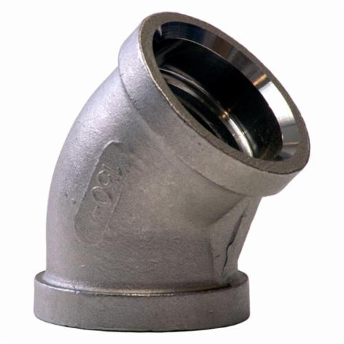 MERIT BRASS Merit Brass SWM402-20 Pipe Elbow, 1-1/4 in Nominal, Socket Welded End Style, 150 lb, 304/304L Stainless Steel, Import