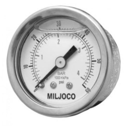 Miljoco PLF4098L04 4 0-60 Liquid Gauge SS/Brass