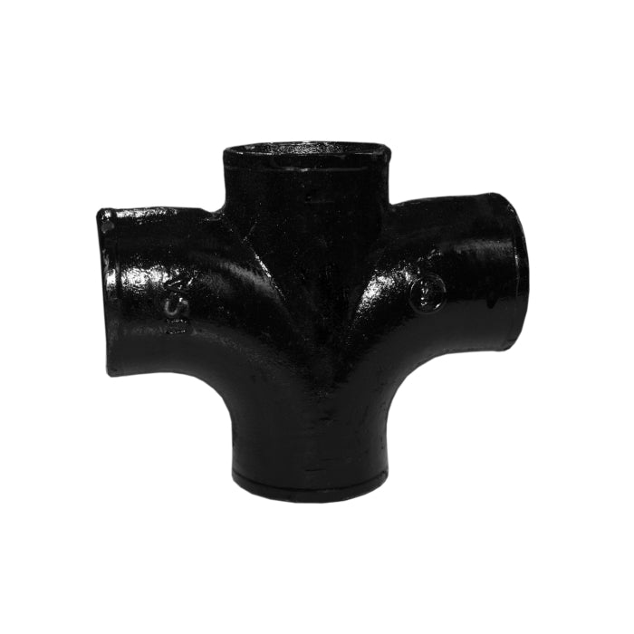 Tyler Pipe 009153 Sanitary Cross 6 in No-Hub Cast Iron