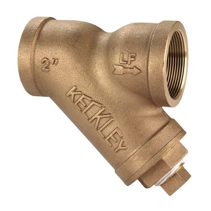 Keckley 21THY-LFM20M34-PTI-F7I Wye Strainer With 20 Mesh 304 Stainless Steel Screen and Threaded Cover Connection 2 in Nominal