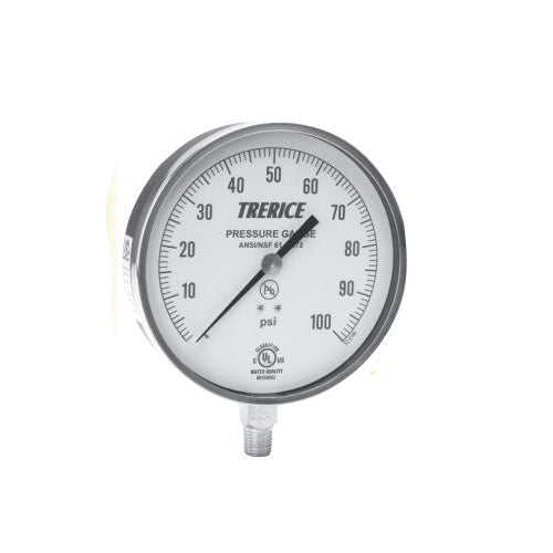 Trerice 600CB4502LA160 600CB Commercial Contractor Pressure Gauge 0 to 160 psi 1/4 in MNPT