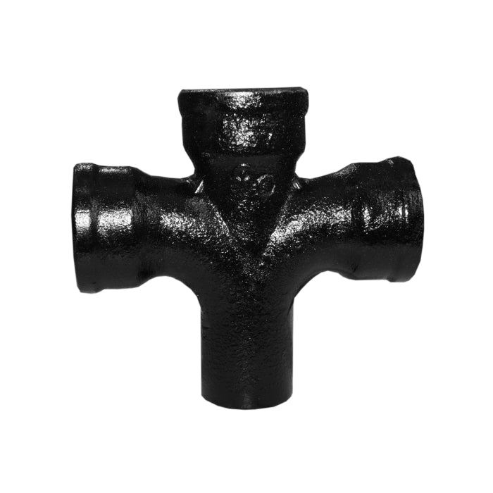 Tyler Pipe 002567 Sanitary Cross 4 in SV Hub x SV Hub x SV Hub x Spigot