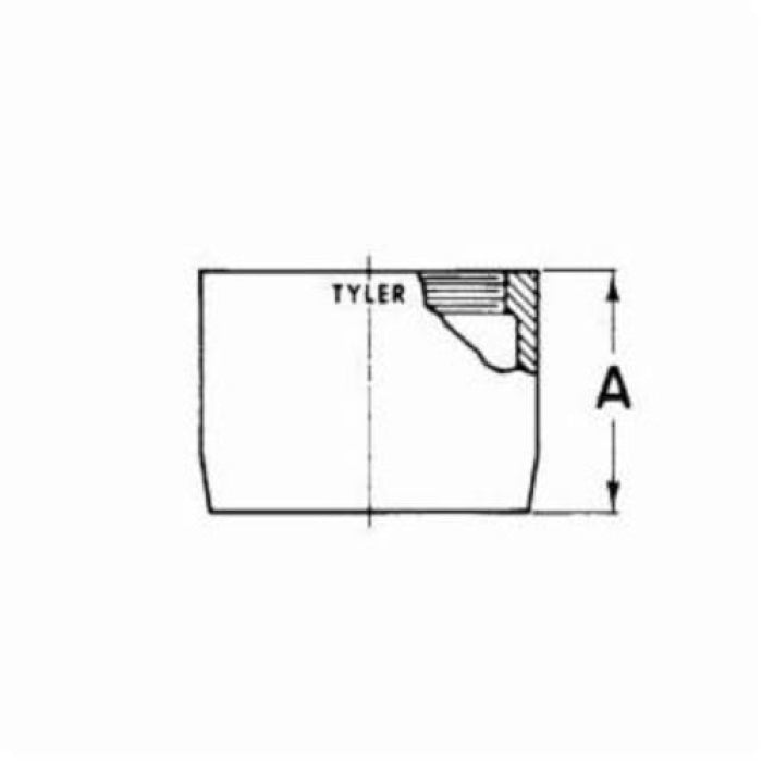 Tyler Pipe 023630 Standard Service Ferrule With Type A Plug 12 in