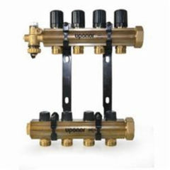 Uponor A2610800 TruFLOW Classic Manifold Assembly with Isolation and Balancing Valves, 3/4 in Inlets x 8 1-1/4 in Outlets