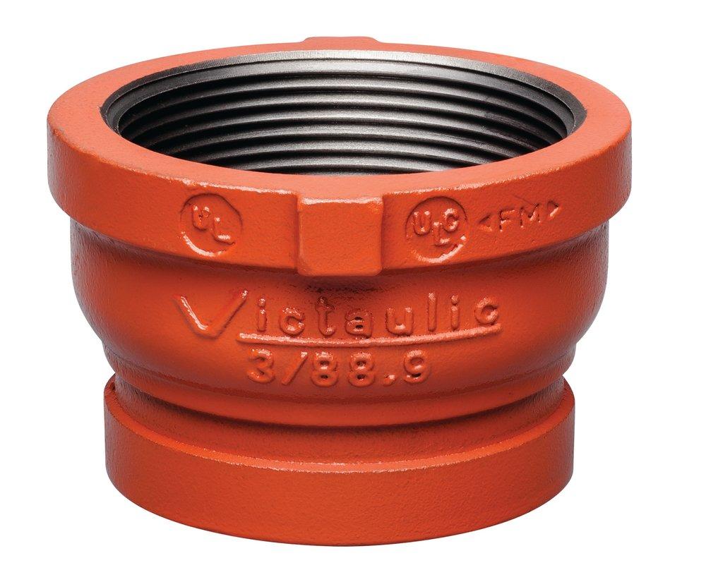 Victaulic F024080P00 Vic-Flange 2-1/2 x 2-3/4 in Grooved x FIPT 1000 psi Painted Ductile Iron Adapter