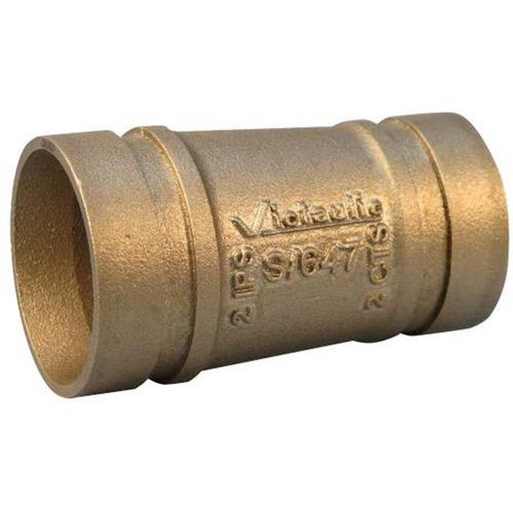 Victaulic F020647CGT FireLock Style 647 2 in. Grooved x Threaded Cast Copper Dielectric Nipple