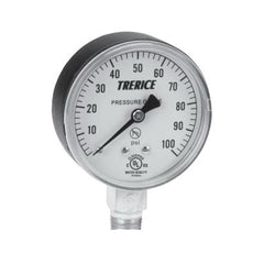 Trerice 800B2502BA30/0 800B Vacuum Utility Gauge, 30 in Hg to 0 psi Pressure, 1/4 in Connection, 2-1/2 in Dia Dial