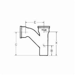 Tyler Pipe 002031 DWV Combination Service Wye and Bend 5 x 5 x 4 in