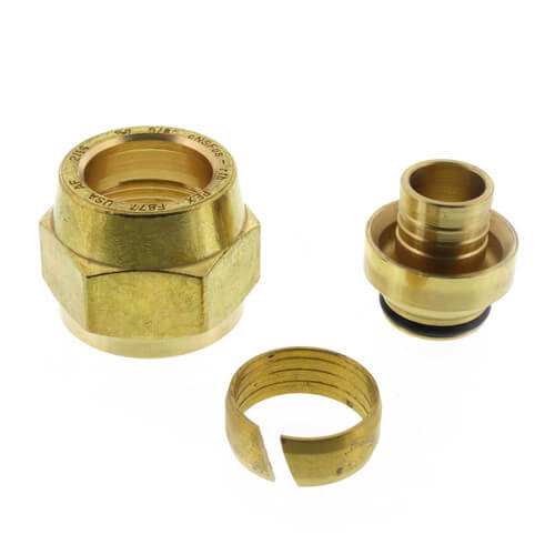 Uponor A4020625 Fitting Assembly QS-Style Compression 5/8 Inch Brass R20 Thread