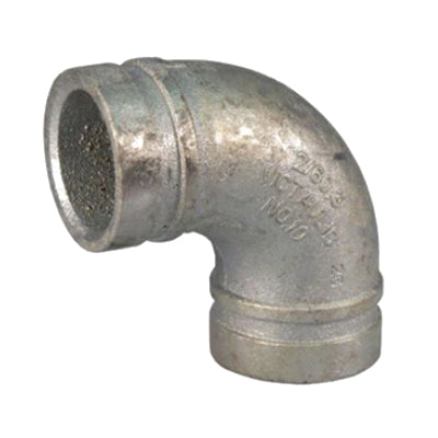 Victaulic F030010G00 FireLock Style 10 3 in Grooved Galvanized 90 Degree Elbow