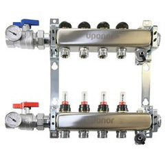 Uponor A2721202 Manifold Assembly with Flow Meter Ball Valve 12 Loop Balancing/Isolation Valve 1-1/4 Inch