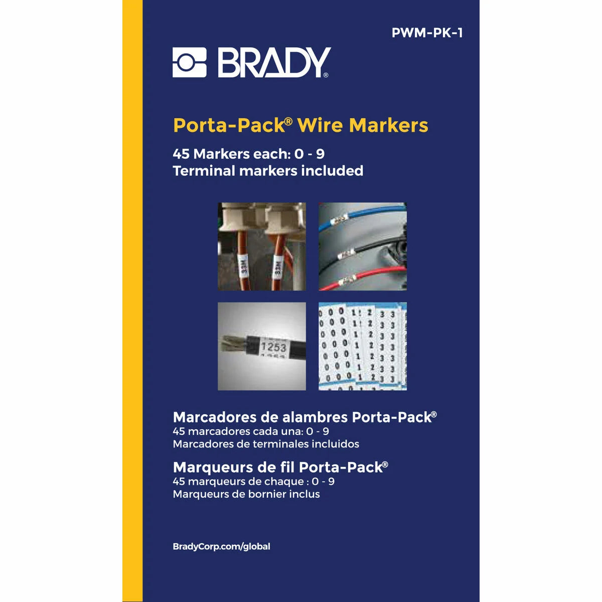 Brady PWM-PK-1 Porta-Pack WM Refill Legend 0 to 9