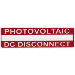 HellermannTyton 596-00238 Solar Label Printable 2017 Code Photovoltaic DC Disconnect 3.75 x 1 Inch Red